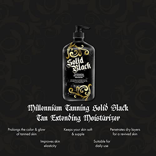 Millennium Tanning Solid Black Tan Extending Ultra Hydrating Moisturizer Lotion 18.25 Oz 2 Pack
