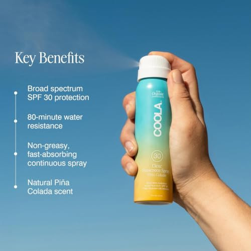 Coola Clear Sunscreen Spray Spf 30 Pina Colada Scented 2 Fl Oz