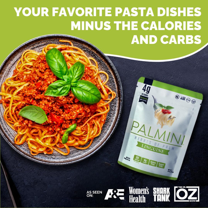 Palmini Linguine Hearts Of Palm Pasta Low Carb 4G Net Carbs Low Calorie 20 Cal Keto Gluten Free Vegan Non Gmo Healthy Plant Based Noodles As