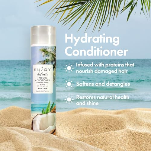Enjoy Holistic Hydrate Conditioner Protein Infused Nourishing Treatment For Damaged Hair Softens And Detangles Sulfate And Paraben Free