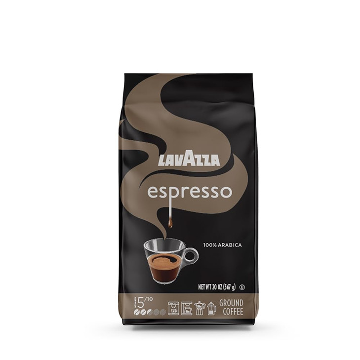 Lavazza Espresso Ground Coffee Medium Roast 100 Percent Arabica 20 Oz Bag Pack Of 1