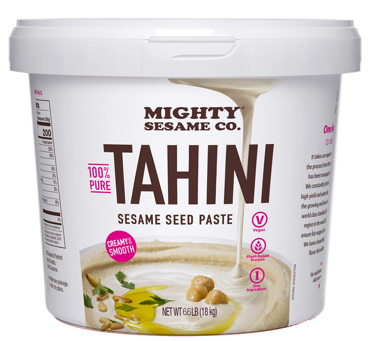 Mighty Sesame Co. Classic Bulk Size 100 Percent Pure Tahini 6.6 Lb Pail Just One Ingredient Gluten Free Vegan Non Gmo Keto Friendly Kosher