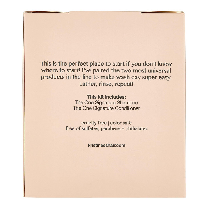 Kristin Ess Signature Travel Size Salon Shampoo + Conditioner Set for Moisture, Softness + Shine - Anti Frizz + Lightly Clarifying - Sulfate Free, Ve