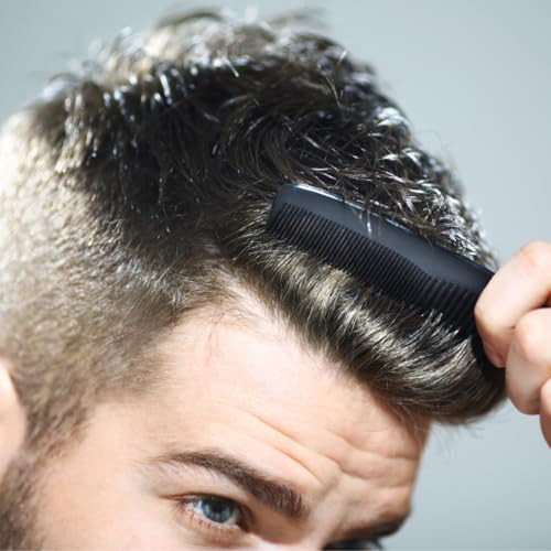 Gents 5 Pack Pocket Comb Black Unbreakable Round Teeth Course Fine Pocket Beard And Mustache Combs For Men S Hair Sideburns Travel Friendly