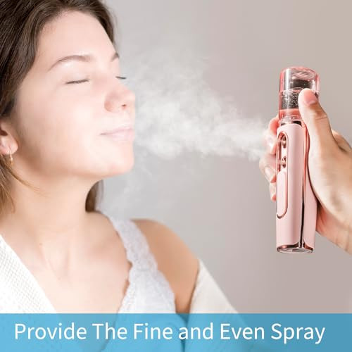 Nano Mister For Eyelash Extensions Portable Facial Mist Sprayer With 2 Nozzles 30Ml Water Tank Usb Rechargeable Handheld Face Atomizer For