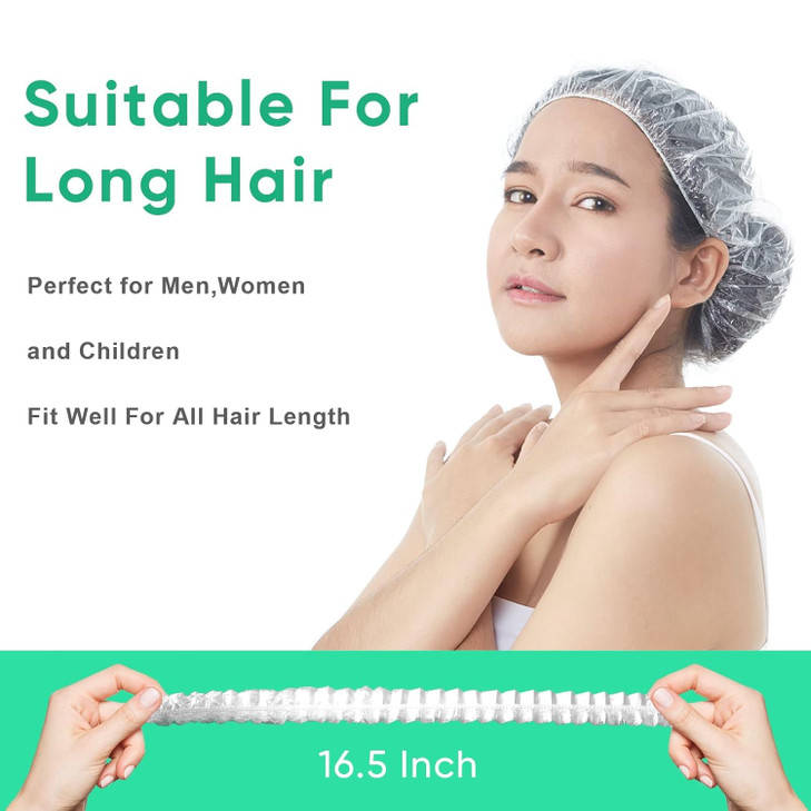 Tissue Box With Dispenser Disposable Shower Caps 200Pcs Hair Processing Clear Plastic Caps For Spa Home Use Hotel And Hair Salon Plastic