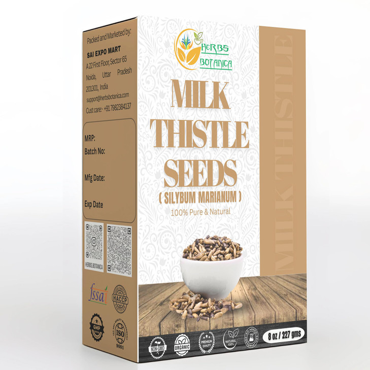Herbs Botanica Milk Thistle Herb Seeds 100% Natural Cardo Mariano Semillas for Herbal Tea, Tinctures & DIY Use Whole Milk Thistle Seeds for Grinding