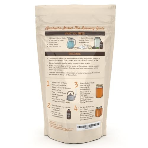 Kombucha Starter Tea Grow Scoby From Scratch 16 Oz Bottle Live Cultures For Brewing 1 Gallon Of Homemade Kombucha Tea By The Kombucha