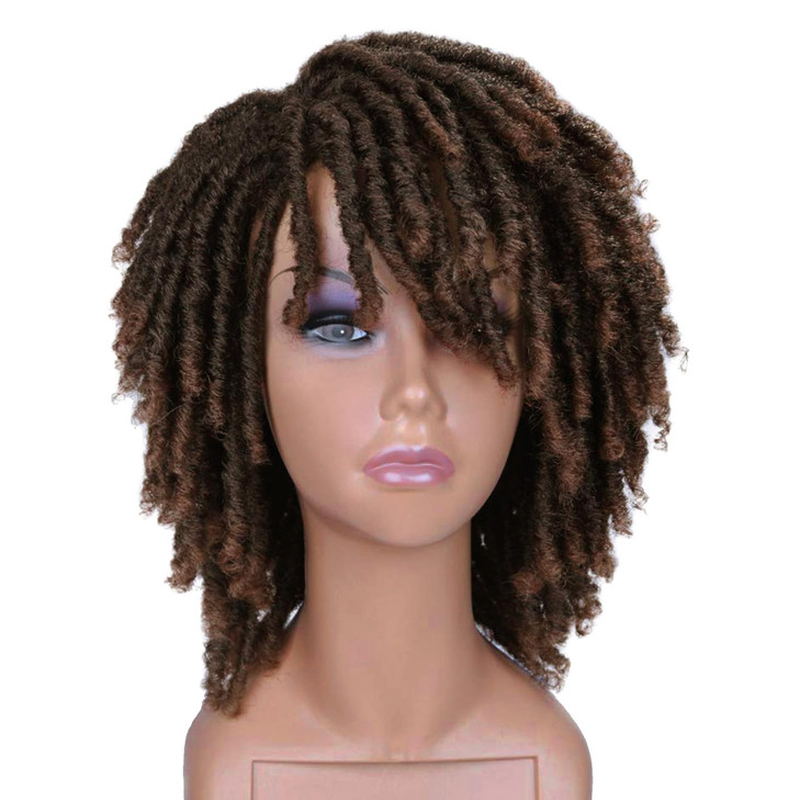Hanne Dreadlock Wig Short Twist Braided Wigs For Black Women And Men