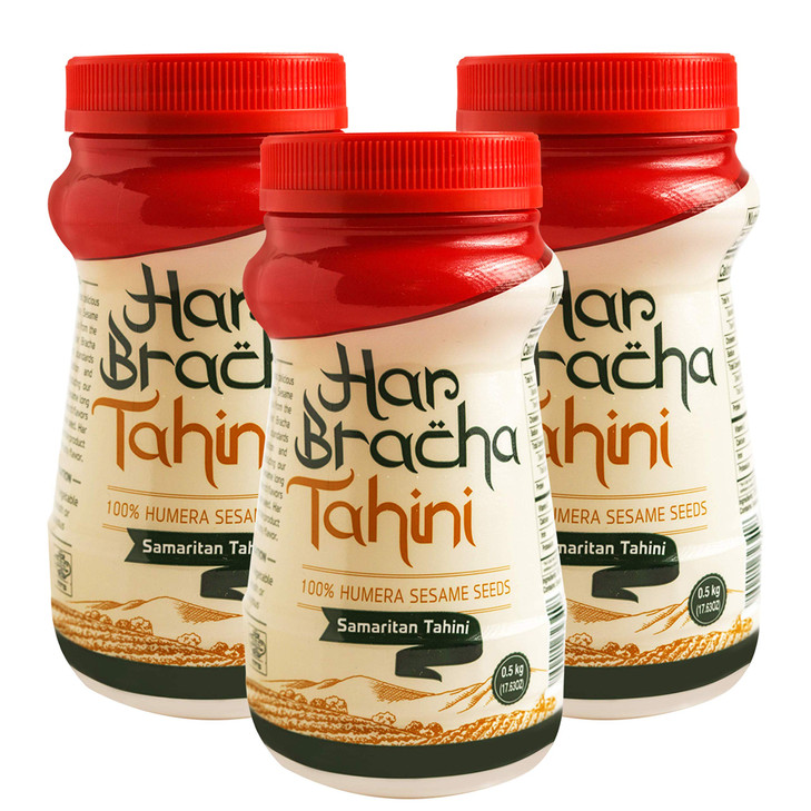 Har Bracha Tahini Paste 17.6 Oz . 100 Percent Natural Vegan Friendly And Kosher Pure Ground Tahina Sauce.