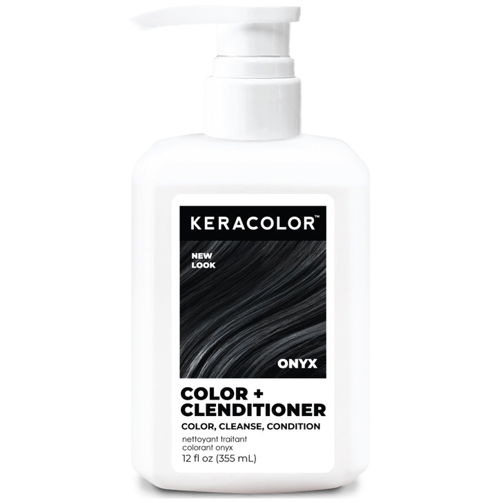 Keracolor Color Plus Clenditioner Semi Permanent Hair Color Onyx 12 Fl Oz