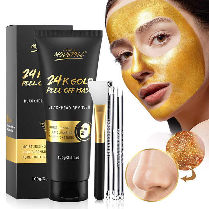 24K Gold Peel Off Face Mask Blackhead Remover Mask Gold Facial Mask