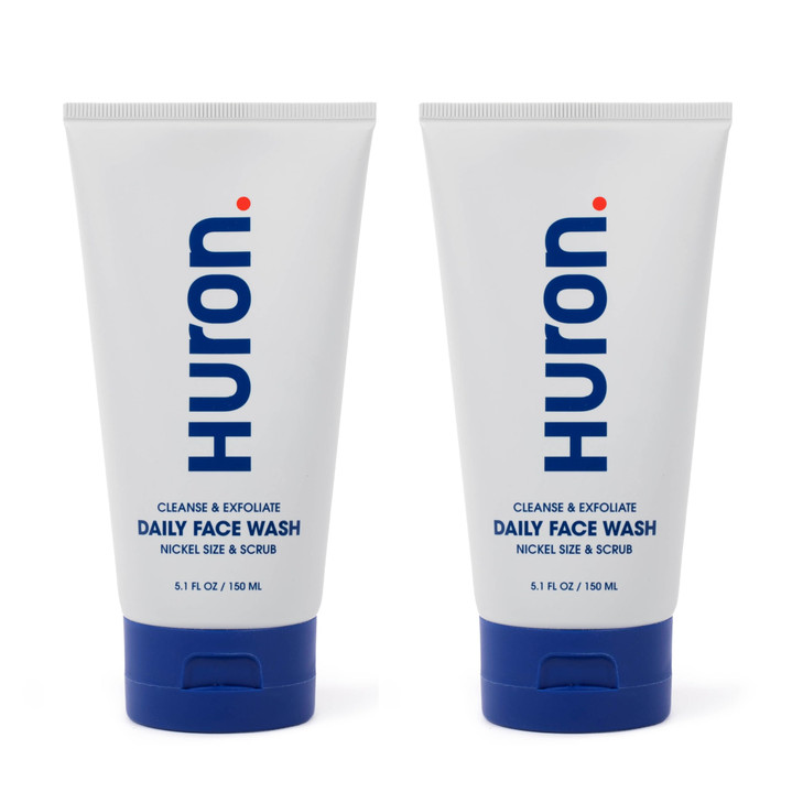 Huron Men S Face Wash Daily Deep Facial Cleanser And Mild Exfoliator Cleans Conditions And Hydrates Skin Subtle Energizing Scent Vegan