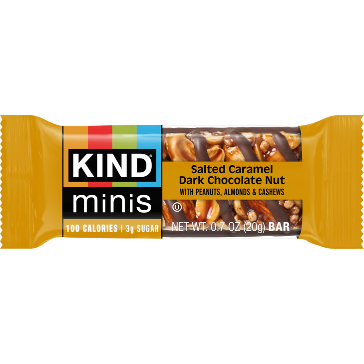 Kind Mini Snack Bars Variety Pack Gluten Free Low Sugar Low Calorie Snacks Salted Caramel Dark Chocolate Nut Dark Chocolate Almond Coconut