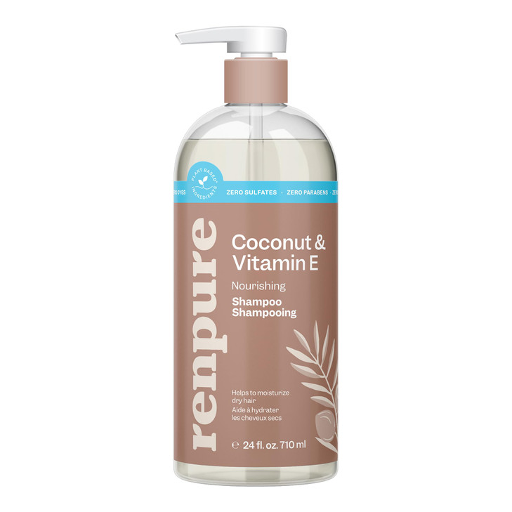 Renpure Coconut And Vitamin E Nourishing Shampoo For Dry Normal Hair 24Oz