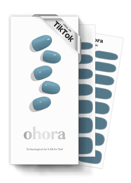 Ohora Semi Cured Gel Nail Strips N Washing Jean Blue Solid Works With Any Uv Led Lamps Salon Quality Long Lasting Easy To Apply And Remove