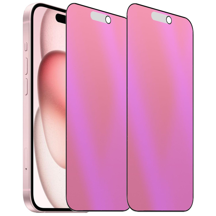 BWEDXEZ 2 Pack Matte Anti-Blue Privacy Tempered Glass for iPhone 14 Pro Max/15 Plus/16 Plus - Anti-Glare, Anti-Spy Screen Protector Film - Electropla