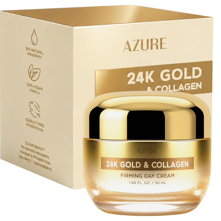 24K Gold And Collagen Face Moisturizer Firming Korean Skin Care 1.69 Fl Oz