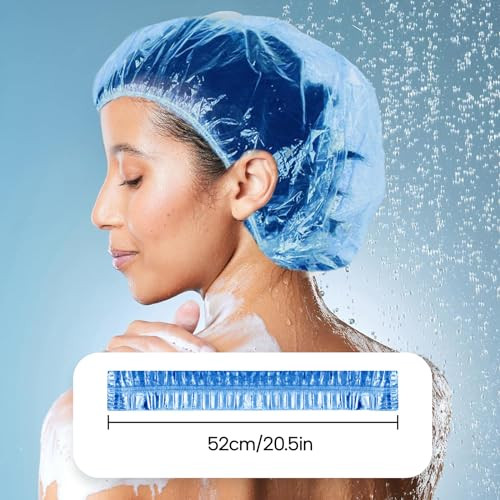Years Calm Thick Large Disposable Shower Caps For Women 110 Pack Clear