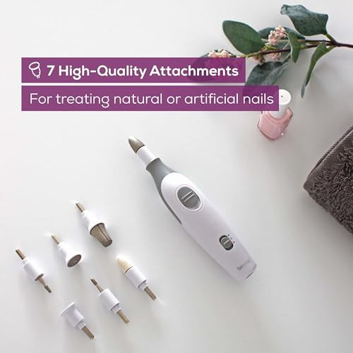 Beurer Mp32 Electric Nail Drill With 7 Attachments Manicure Pedicure Set With 2 Speed Levels And Dual Rotation For Salon Quality Nail Care