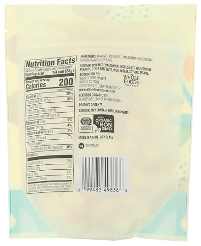 365 By Whole Foods Market Organic Macadamia Nuts 8 Ounce