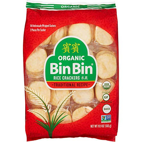 Organic Bin Bin Rice Crackers Certified Gluten Free And Non Gmo