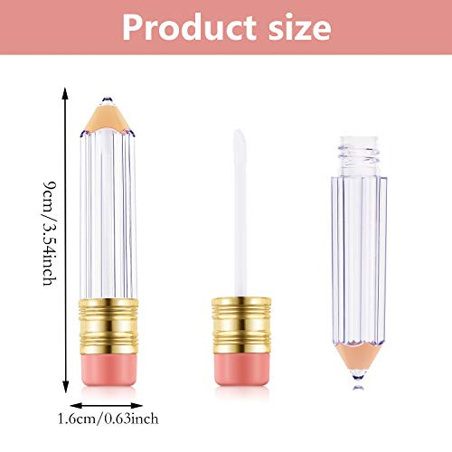 24 Pcs Pencil Lip Gloss Tubes 5 Ml Lip Balm Containers For Back To School