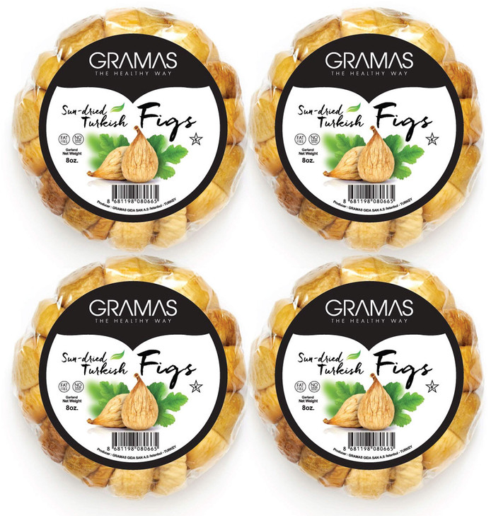 Gramas 2 Lb Sun Dried Turkish Figs No Added Sugar Kosher 4 Packs 32 Oz