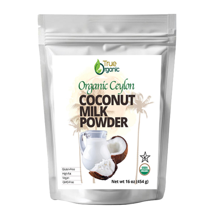 True Organic Coconut Milk Powder 1 Lb Usda And Kosher Plant Based Creamer For Coffee Tea And Smoothies Non Gmo Gluten Free Powdered Coconut