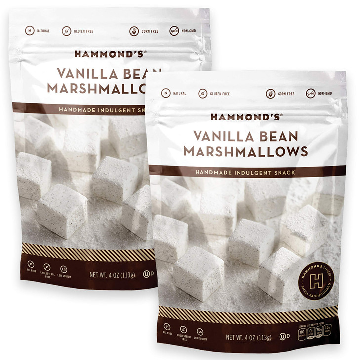 Hammond S Candies Gourmet Marshmallows Vanilla Bean Great For Snacking Hot Chocolate S Mores Baking Gluten Free Kosher Handcrafted In The