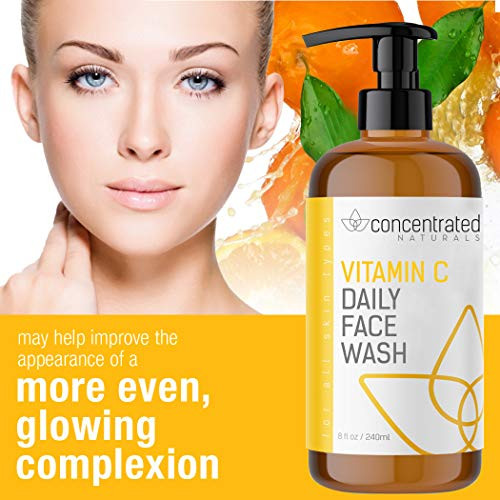 Vitamin C Face Wash Daily Cleanser With Retinol 8 Fl Oz 240 Ml