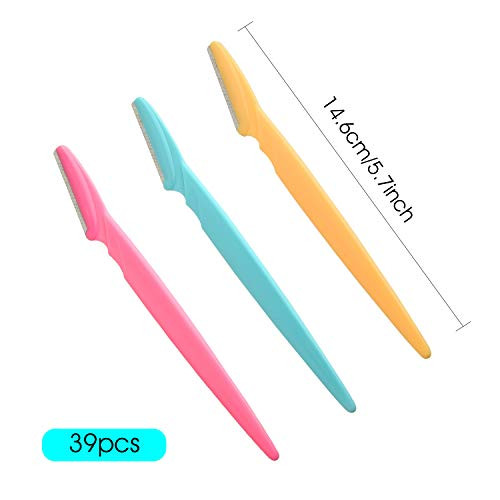 Fepito 39 Pcs Eyebrow Razor Shaper Shavers Trimmers For Women And Men Face Hair Removers Multipurpose Exfoliating Face Razor