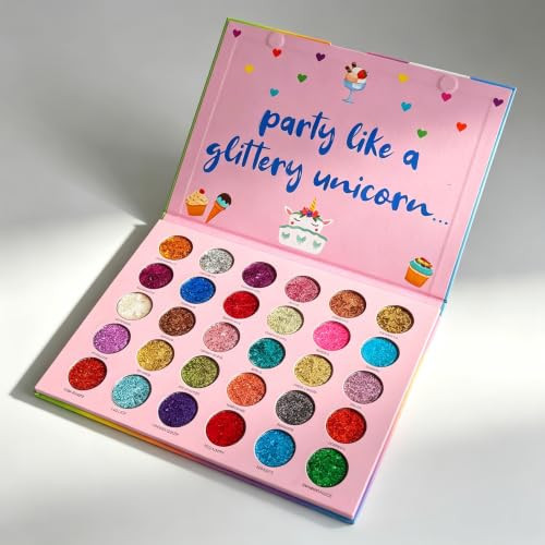 Abelyn Sparkly Glitter Eyeshadow Palette Makeup Gift For Women Party