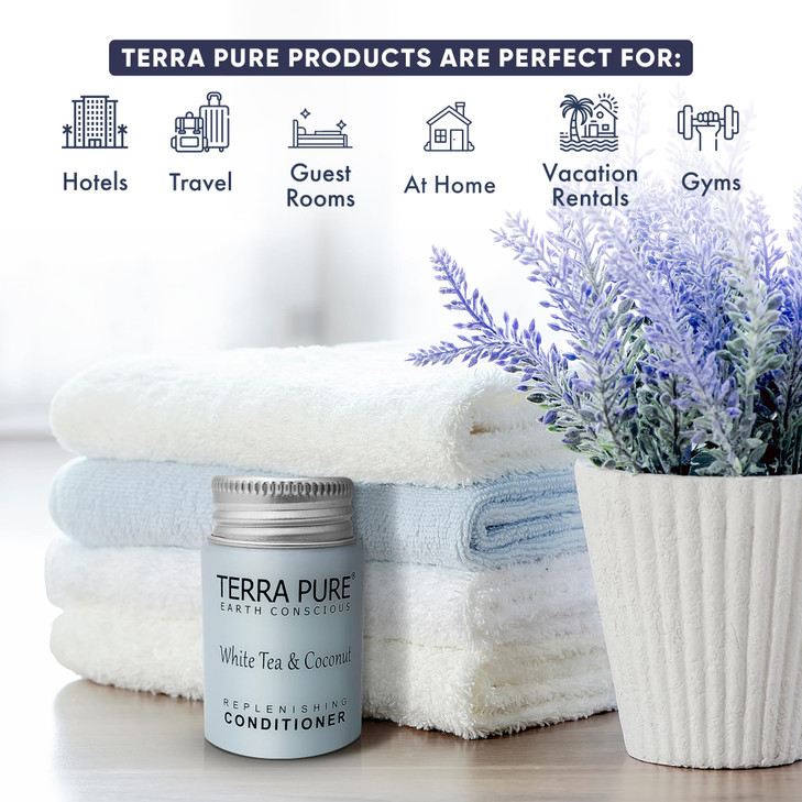 Terra Pure 100 Count 1 Oz Conditioner Bulk Travel Size Hotel Toiletries