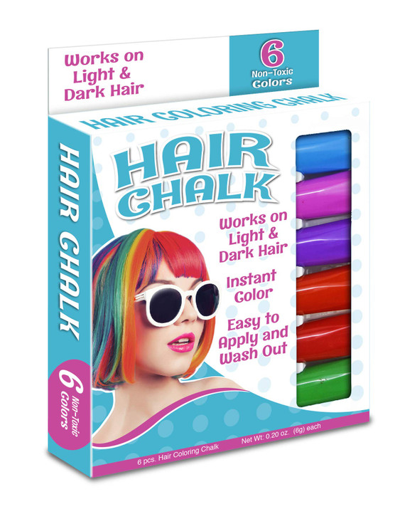 The Pencil Grip Hair Coloring Chalk 6 Colors