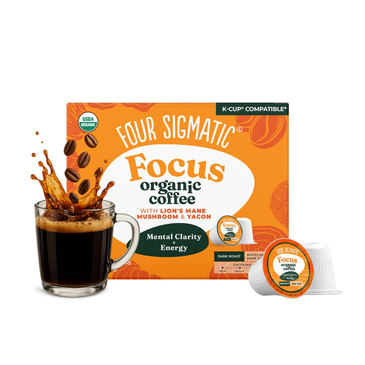 Four Sigmatic Mushroom Coffee K Cups Organic Dark Roast Coffee With Lion S Mane Mushroom Powder And Yacon Focus And Immune Support Vegan And