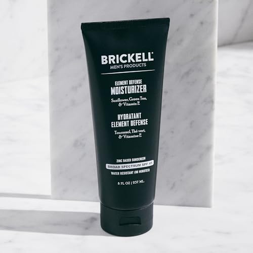 Brickell Men S Element Defense Spf45 Moisturizer For Men Mineral Sunscreen Hydrates And Protects Skin Against Uva Uvb Rays With Zinc Vitamin