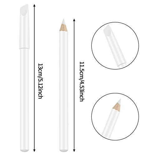 6 Pcs White Nail Pencils With Cuticle Pusher 2 In 1 For French Manicure