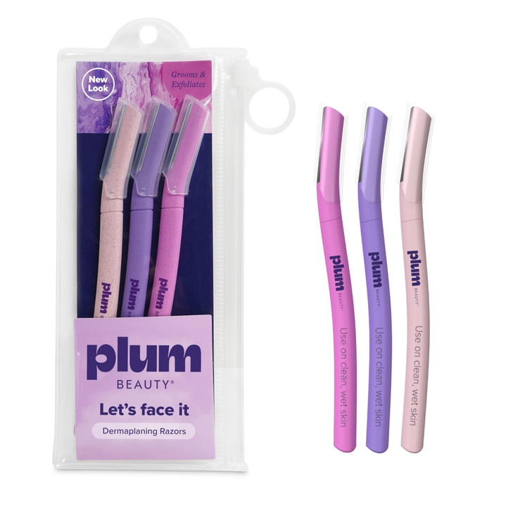 Plum Beauty Face Razors For Women Eyebrow Razor And Brow Shaper