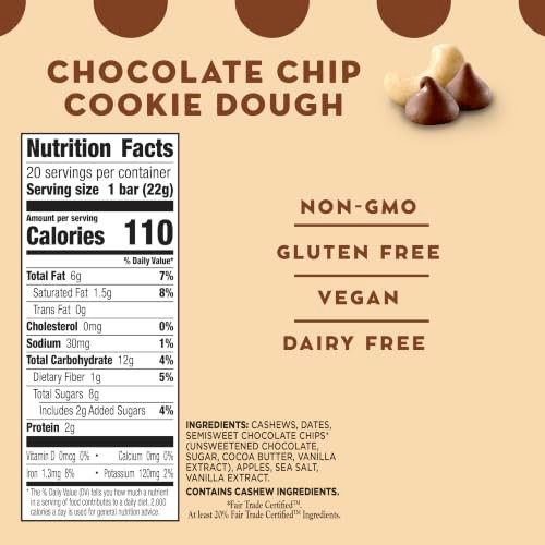 Larabar Minis Chocolate Chip Cookie Dough Fruit And Nut Bars 20 Ct 15.6 Oz