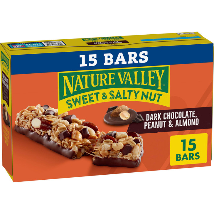 Nature Valley Sweet And Salty Dark Chocolate Peanut Almond Bars 15 Ct