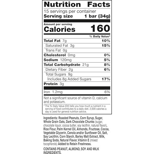 Nature Valley Sweet And Salty Dark Chocolate Peanut Almond Bars 15 Ct