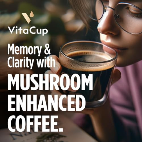 Vitacup Mushroom Coffee Pods With Lions Mane For Memory And Clarity 16Ct
