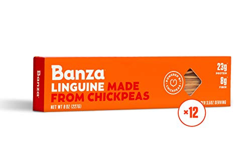 Banza Chickpea Pasta Linguine Gluten Free Healthy Pasta High Protein Lower Carb And Non Gmo Pack Of 12