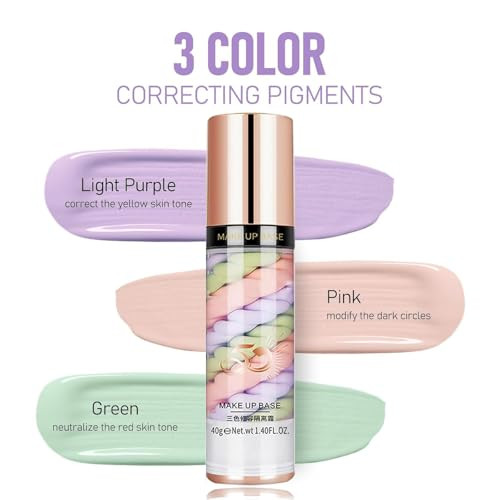 Skynest 2Pcs Pore Primer Color Correcting Facial Serum Face Makeup Primer Base Isolation Cream Invisible Pore Oil Control Brightening