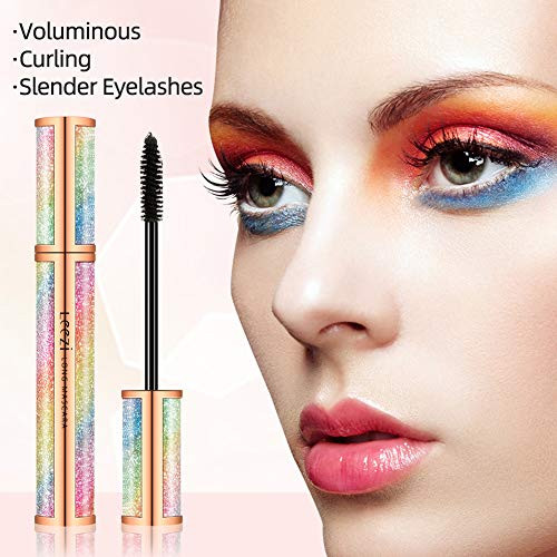 4D Silk Fiber Eyelash Mascara Waterproof Thick Long Lasting Smudge Proof Natural 4D Fiber Mascara Curling Lashes Lengthening All Day