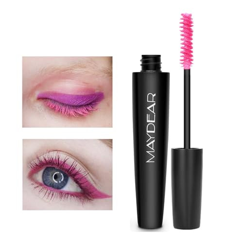 Maydear Pink Mascara For Eyelashes Waterproof Colored Mascara Long Lasting Smudgeproof Colorful Mascara For Women Fast Dry Lengthening Eye