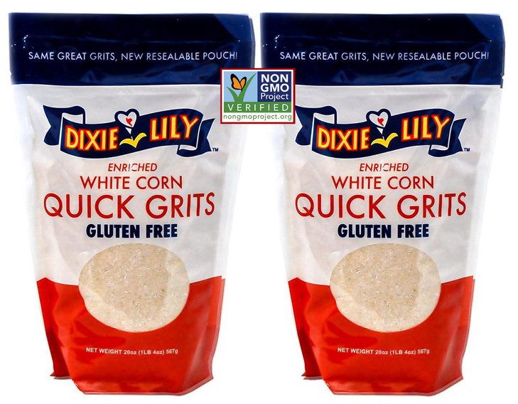 Dixie Lily White Corn Quick Grits Enriched Corn Grits 20 Oz 2 Pack