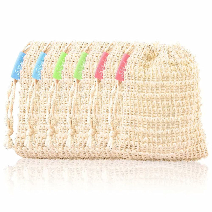 Bar Soap Saver Bags 6 Pieces Shampoo And Conditioner Bar Holder For Preserve Soap Bars Natural Sisal Soap Pouch For Exfoliating Body