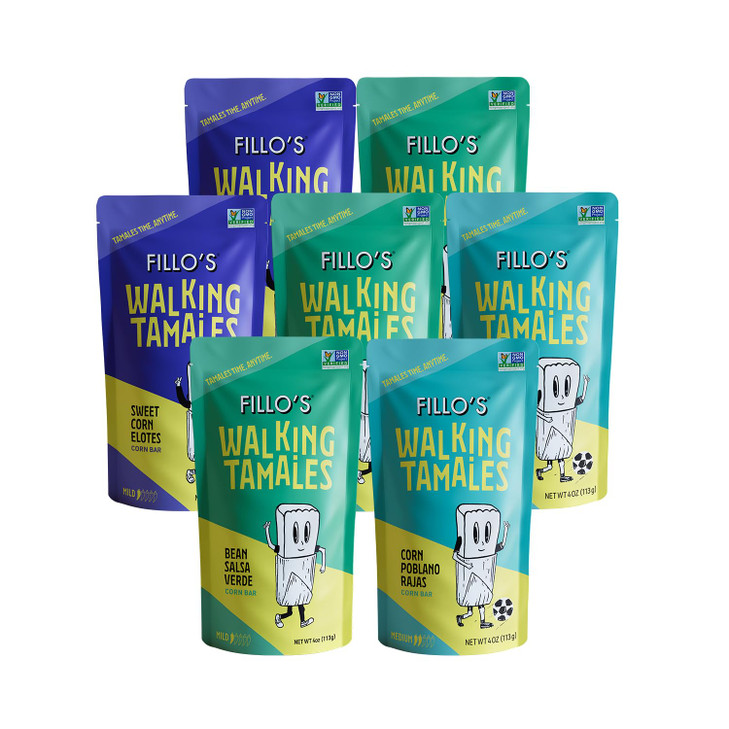 Fillo S Walking Tamales Mild Variety Ready To Eat Meal Gluten Free 7 Pk